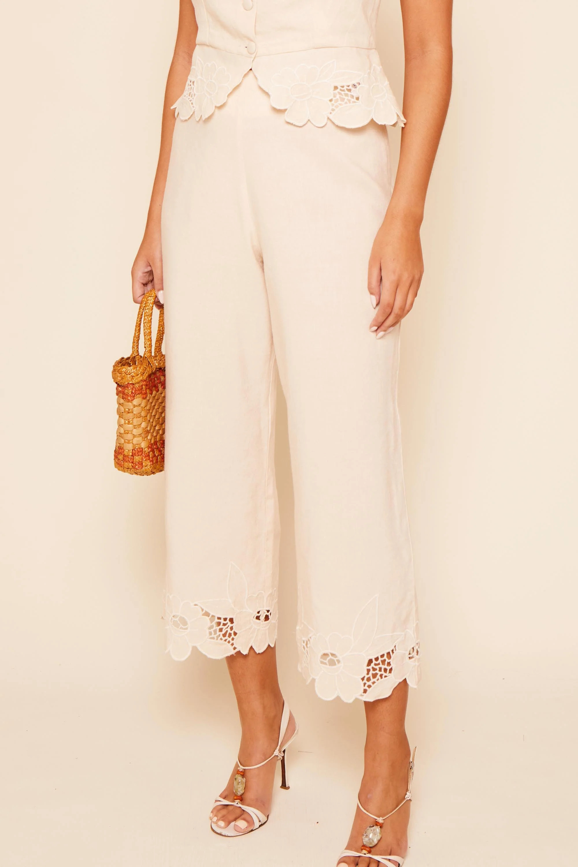 Iveta Trouser Buttermilk | Rixo