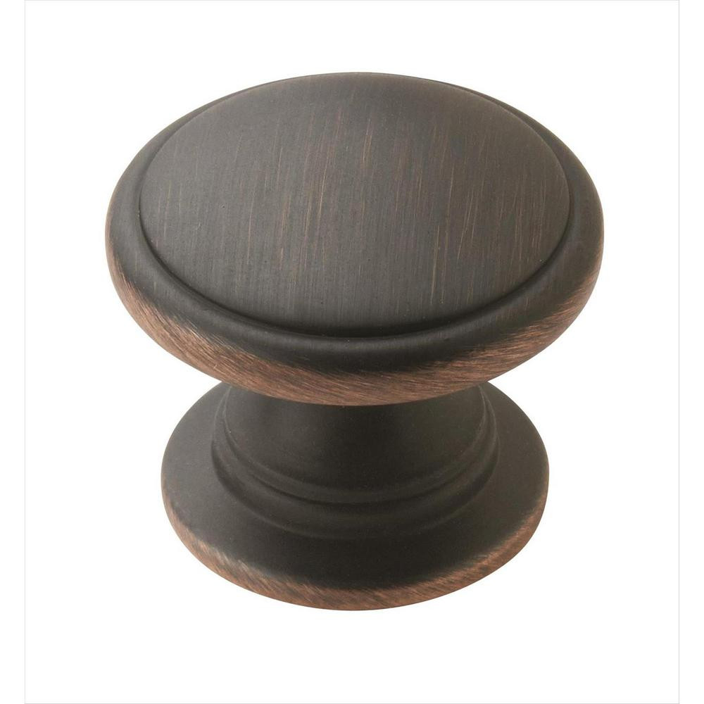 Allison Value 1-1/4 in. (32 mm) Oil-Rubbed Bronze Cabinet Knob (25-Pack) | The Home Depot