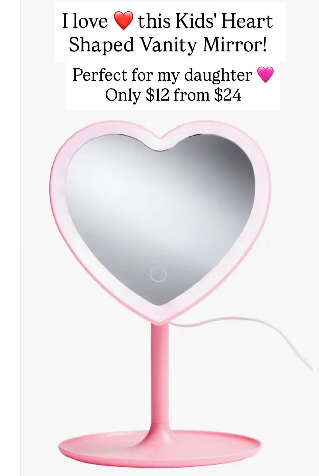 I love this heart shaped mirror for girls. So cute for Valentine’s Day.

#LTKKids #LTKSeasonal
