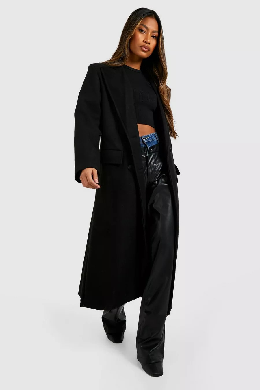 Longline Tailored Coat | Boohoo.com (US & CA)