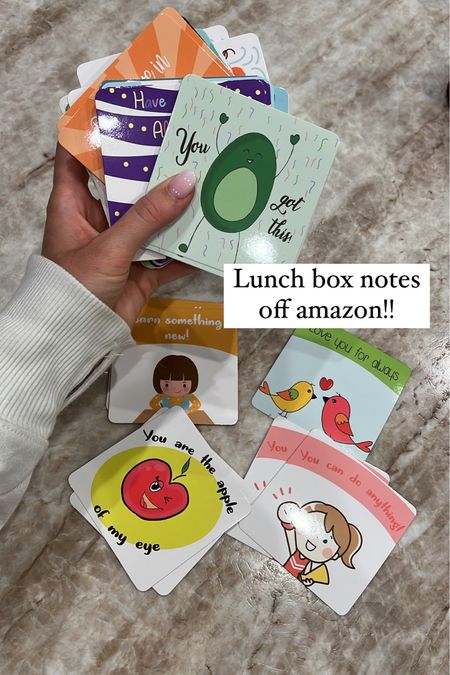 Back to school! Little lunch time notes to put in their lunch boxes - found on amazon :) 

#LTKBacktoSchool #LTKkids #LTKfamily