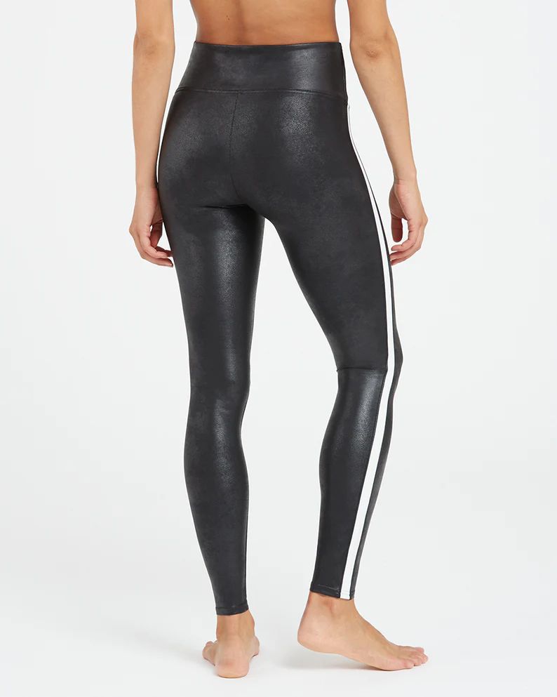 Faux Leather Side Stripe Leggings | Spanx