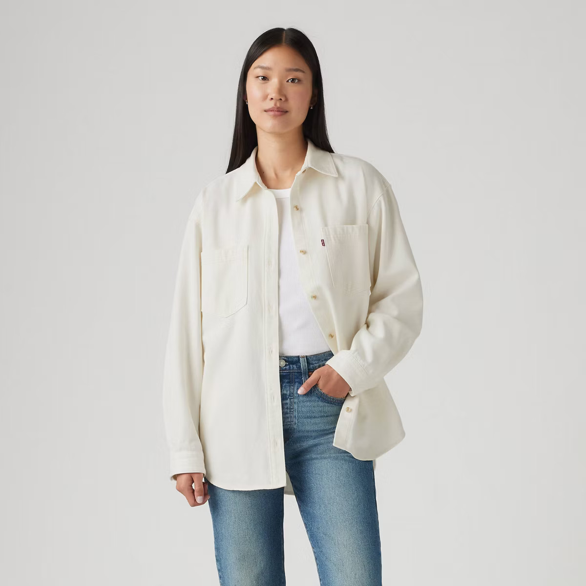 Levi's® Women's Iris Overshirt - Ecru | Target