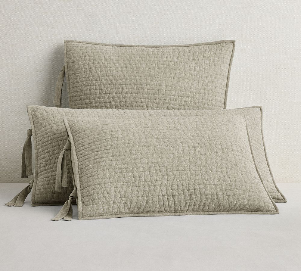 Pick-Stitch Handcrafted Quilted Sham | Pottery Barn (US)