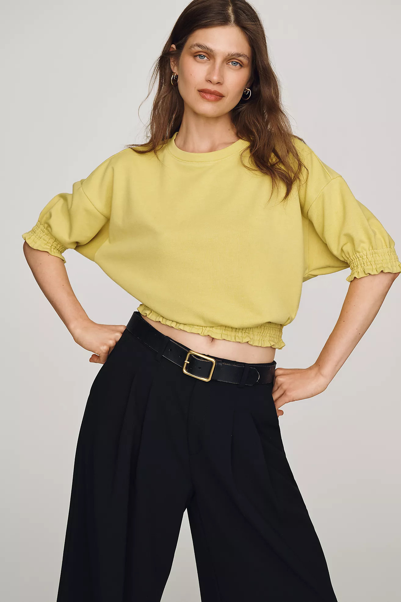 Short-Sleeve Bubble Sweatshirt | Anthropologie (US)