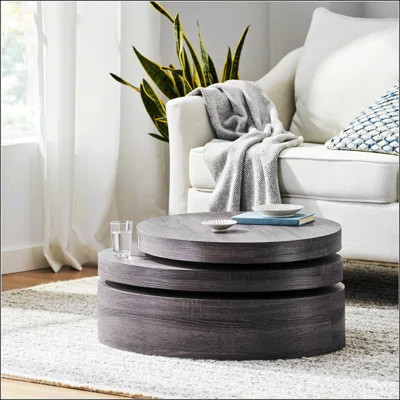 Rotating Coffee Table-Matte Black | Wayfair North America