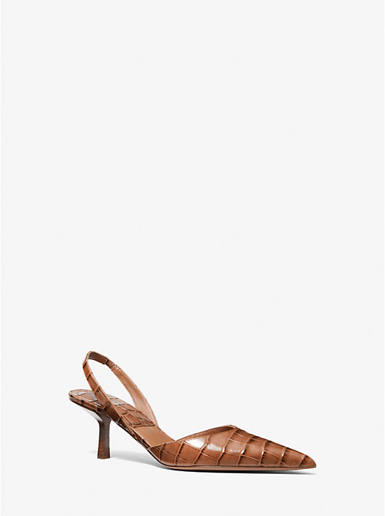 Holly Crocodile Embossed Leather Pump | Michael Kors US