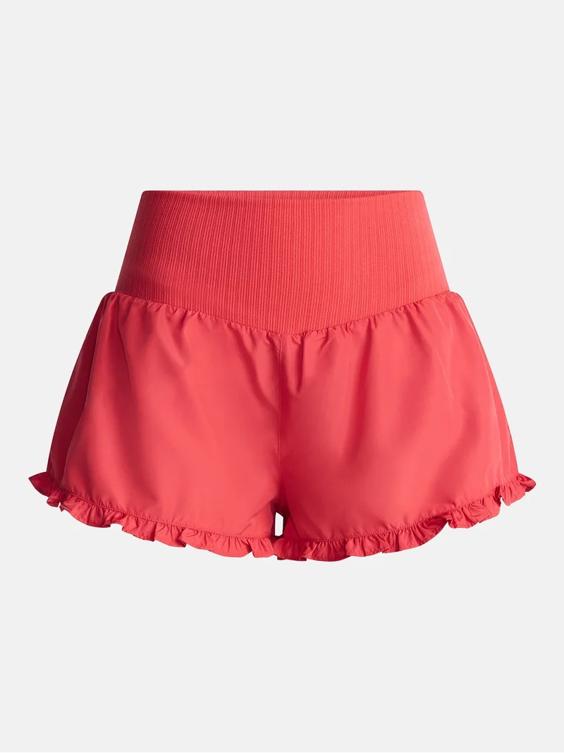 No Boundaries Ruffle Hem Shorts, 2" Inseam, Women's XXS-XXL | Walmart (US)