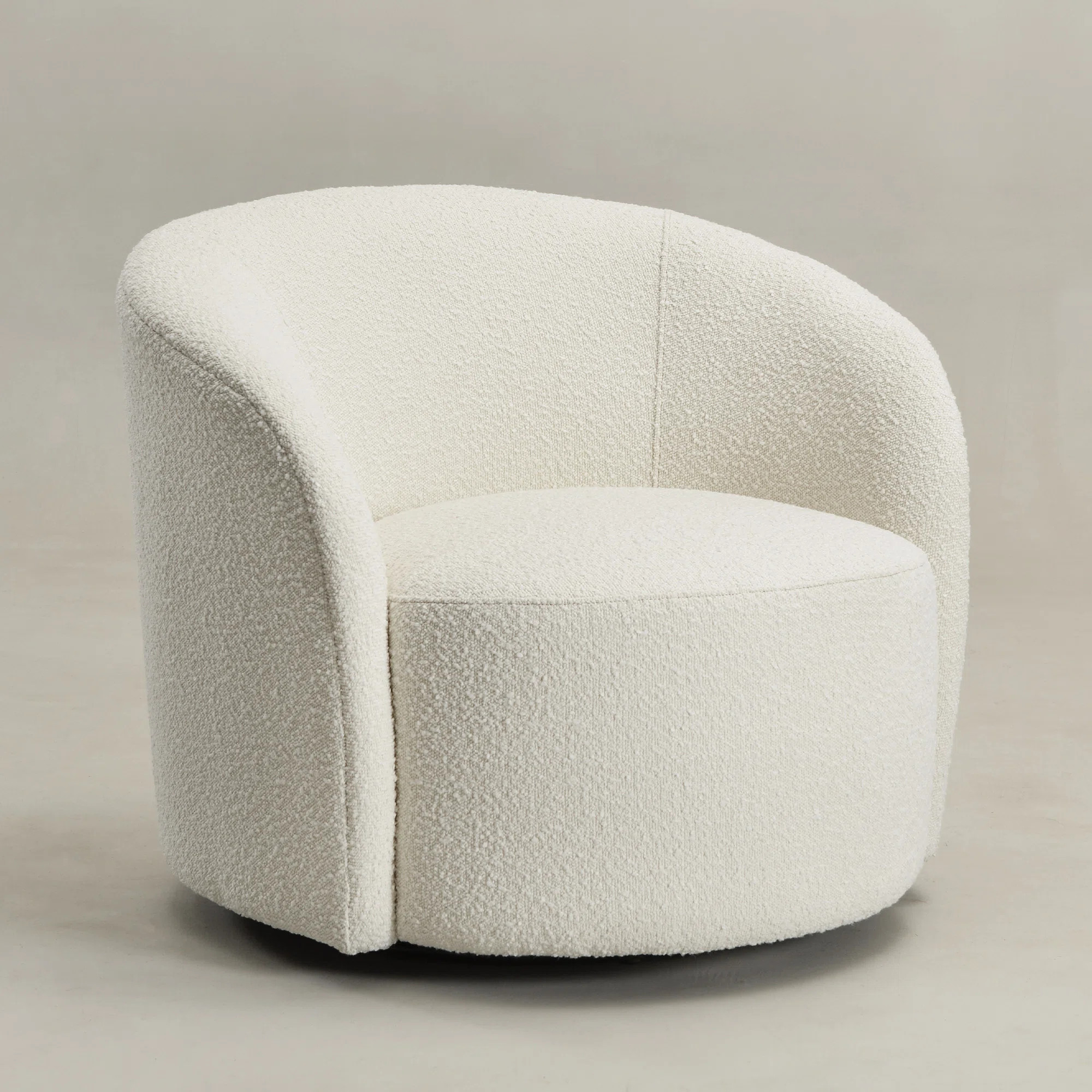 Charleah 34" Wide Boucle Upholstered Swivel Barrel Chair | Wayfair North America