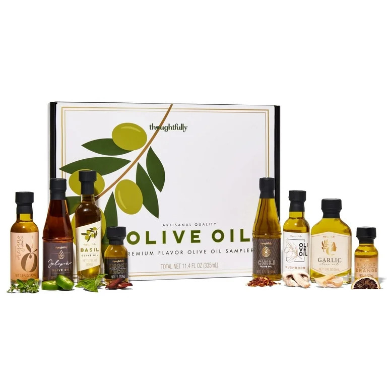 Thoughtfully Gourmet Flavored Olive Oil Gift Set, Cold-Pressed Extra-Virgin, Set of 8 | Walmart (US)