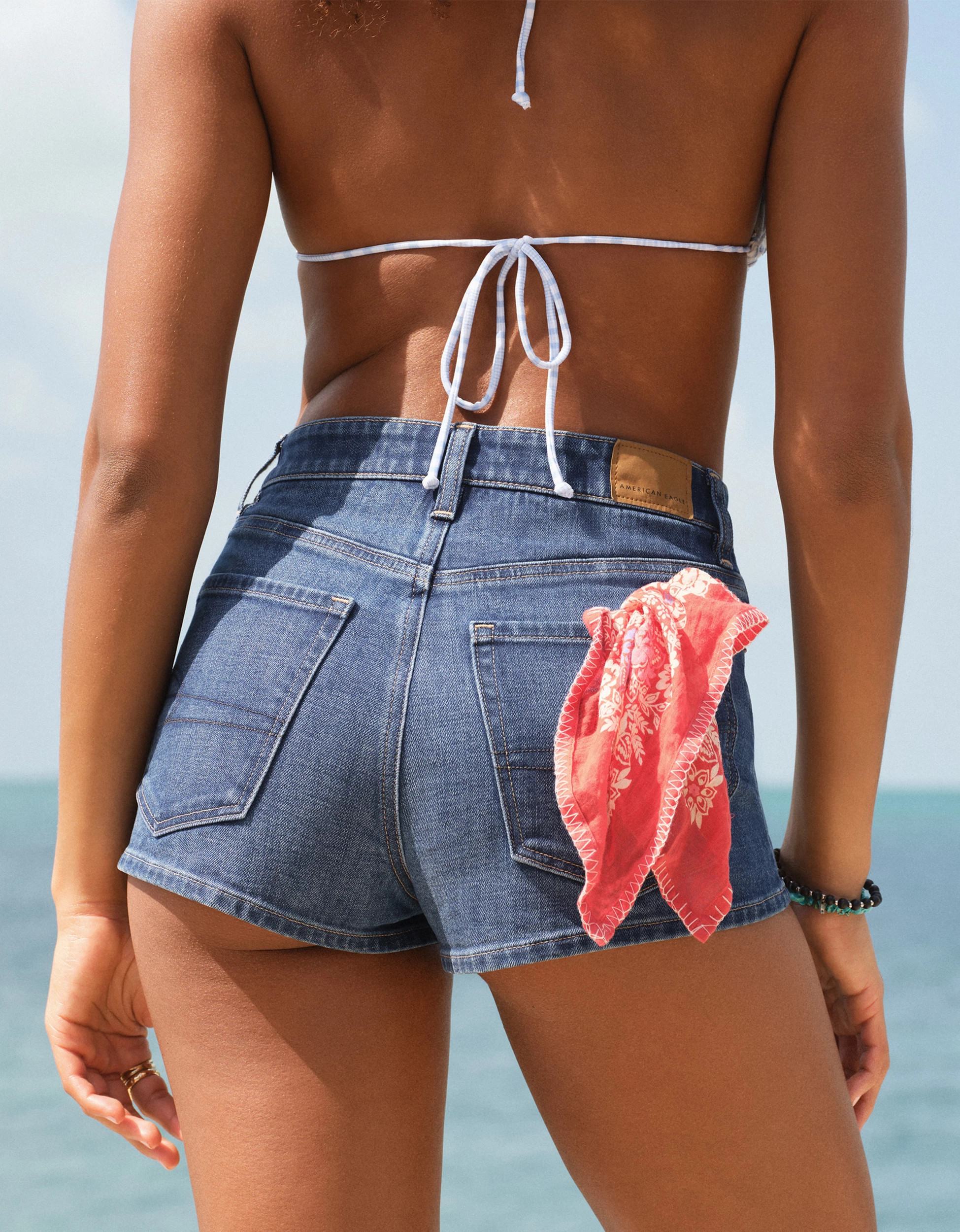 AE Stretch Super High-Waisted Cheeky Short | American Eagle Outfitters (US & CA)