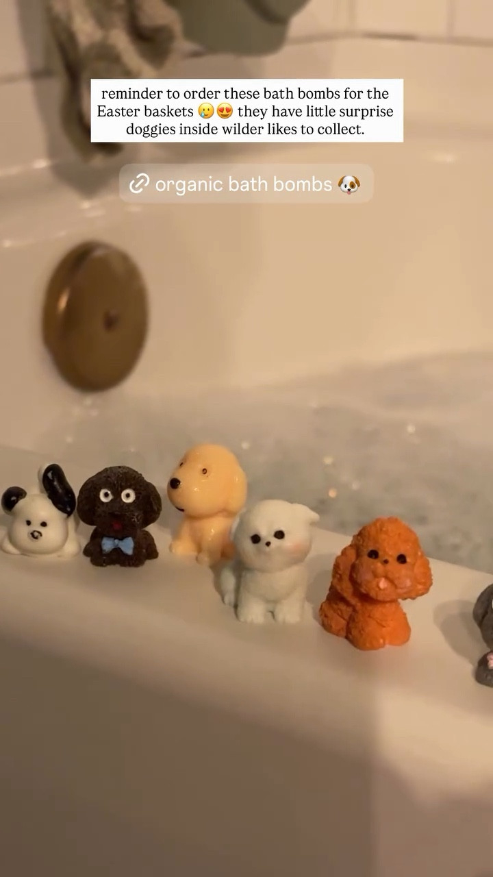 reminder to order these bath bombs for the Easter baskets 🥲😍 they have little surprise doggies inside wilder likes to collect. organic and non toxic too! 

#LTKSpringSale #LTKKids #LTKmomlife