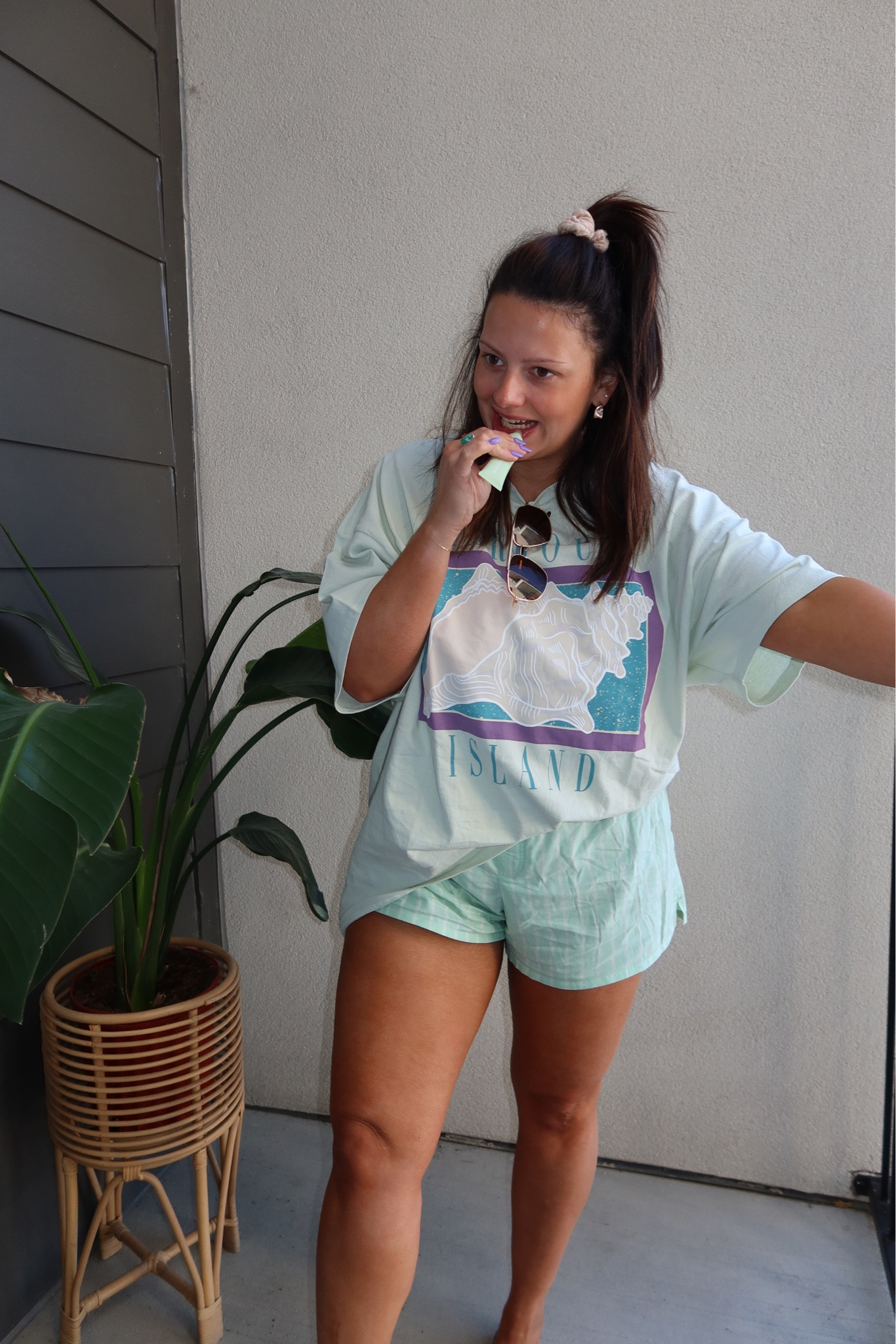Causal and colorful ootd for spring! Loving this new graphic tee and it’s on sale! The boxer look is staying for me! I own a ton of these graphic tees and they are on sale too! Wearing the XL/XXL in this one and I order the L/XL in the others. Wearing XL in boxer shorts and they are oversized!

#LTKsalealert #LTKstyletip #LTKmidsize
