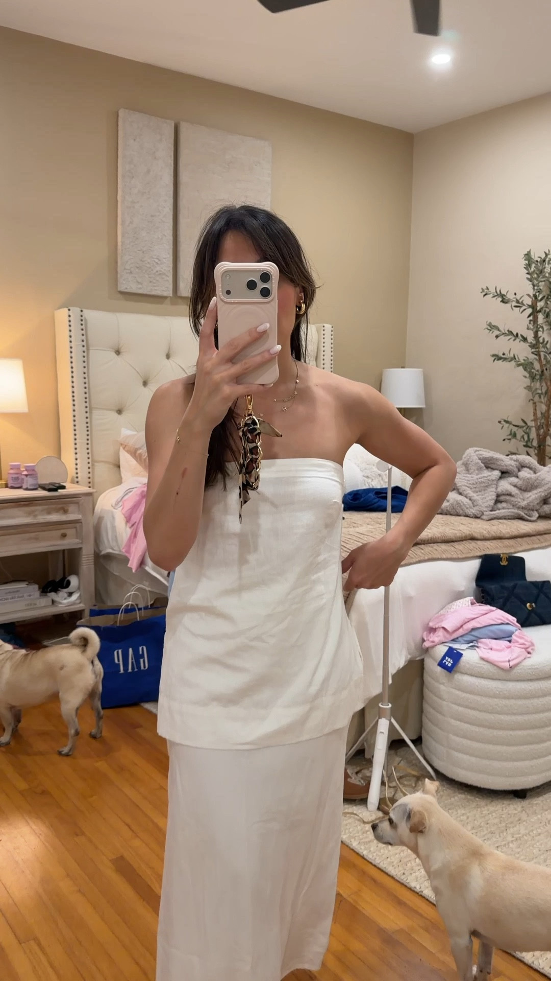 Xs both but exchanging top for size small! 