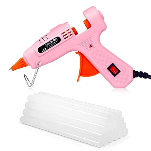 Glue Gun, Mini Hot Glue Gun Kit with 20 Glue Sticks, Hot Glue Guns for Crafts School DIY Arts Home Quick Repairs, Pink | Amazon (US)