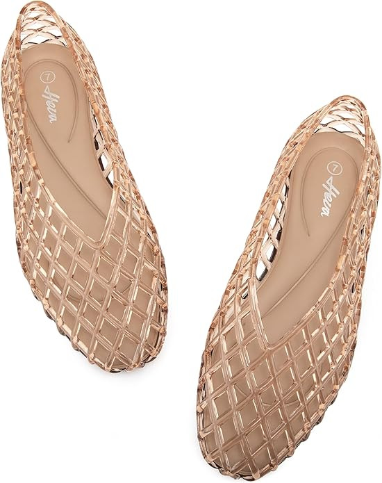 HEVA Women's Jelly Mesh Flats | Amazon (US)