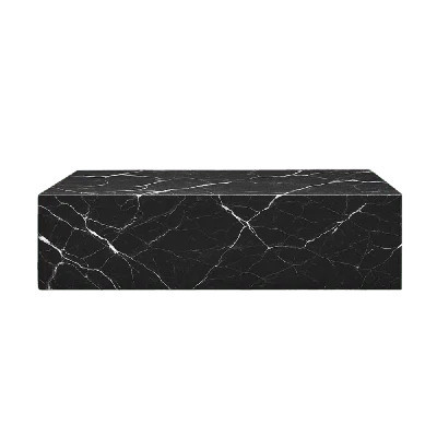Genuine Marble Block Coffee Table - Nero Black Marble | Wayfair North America