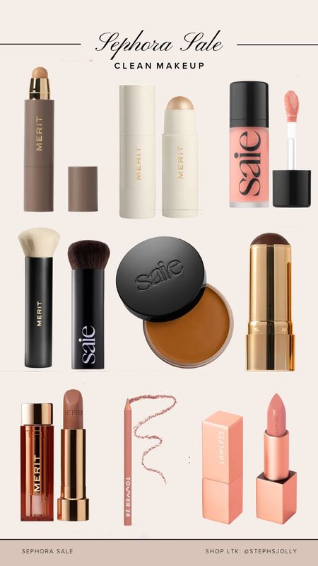 Clean makeup at Sephora on SALE with code: TIMETOSAVE | My everyday picks: Merit all over stick, Saie bronzer and blushes & more linked above! 

#LTKbeauty #LTKsalealert