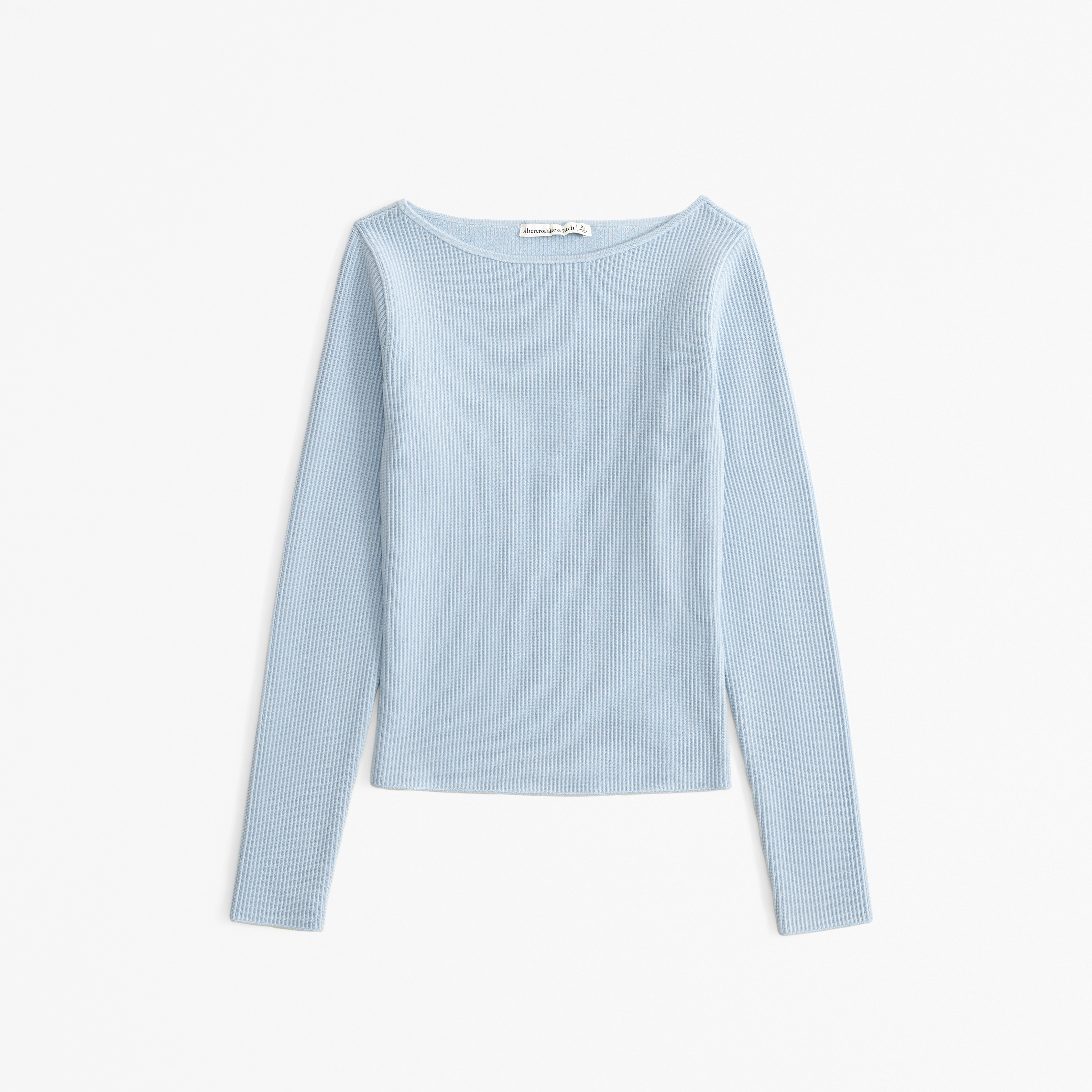 Long-Sleeve Ottoman Slash Top | Abercrombie & Fitch (US)