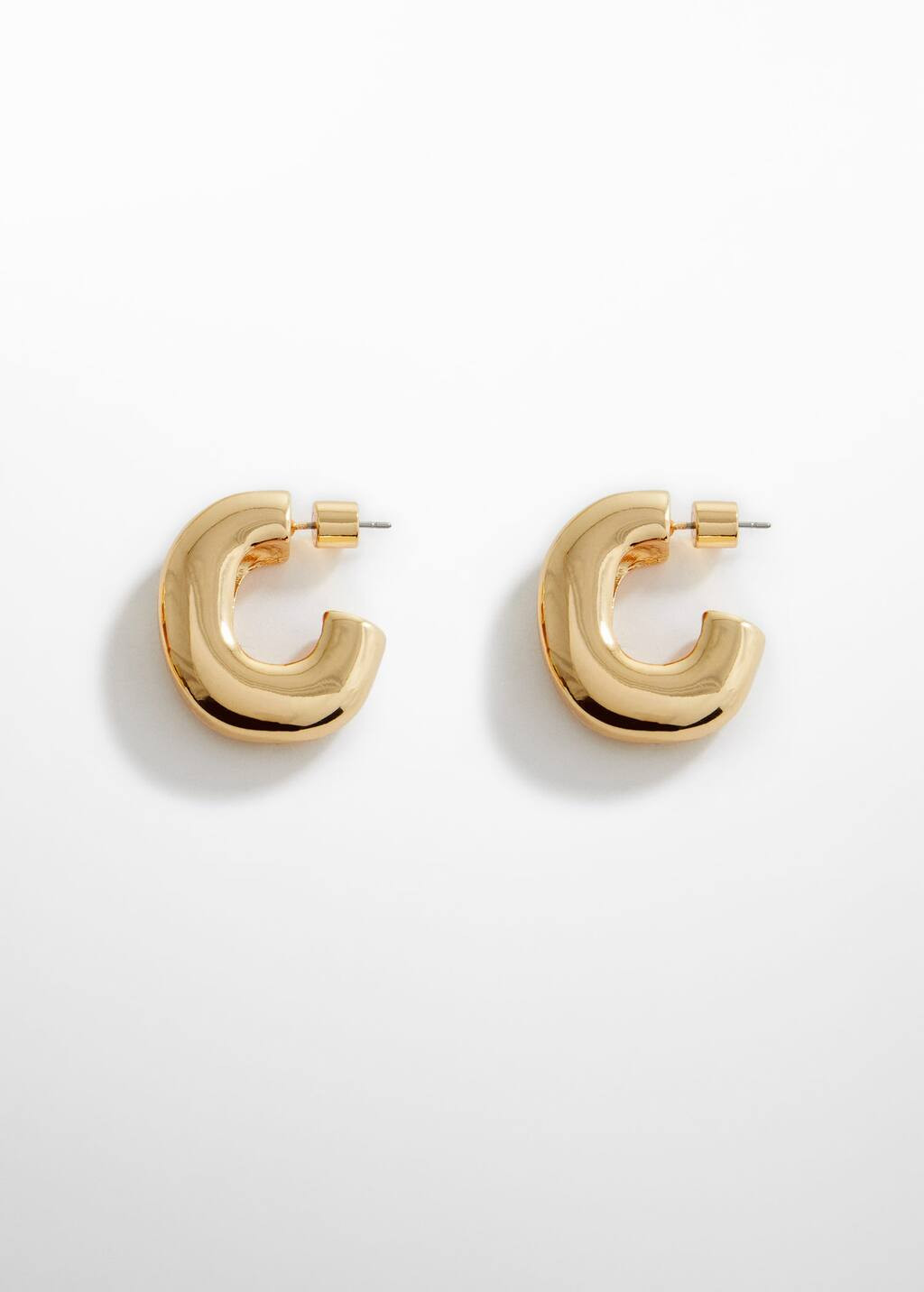 Volume open hoop earrings -  Women | Mango USA | MANGO (US)