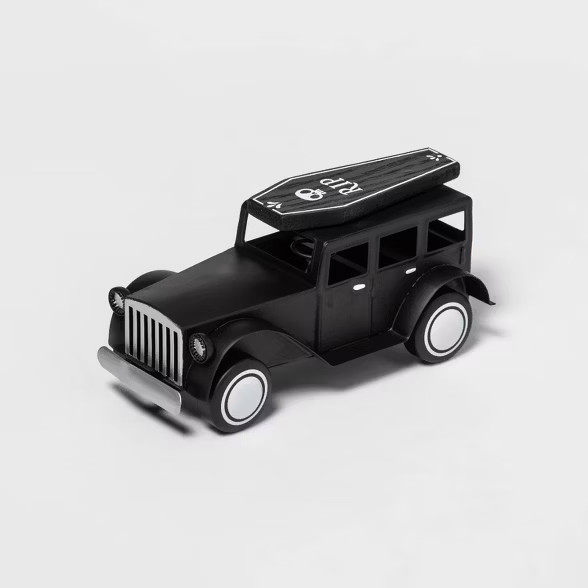 Large Metal Car with Wood Coffin on Top Black Halloween Decorative Prop - Hyde & EEK! Boutique™ | Target