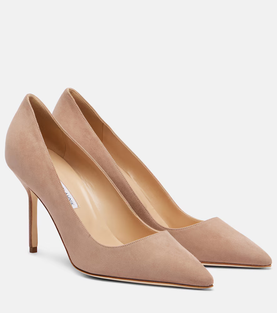 Manolo Blahnik Pumps BB 90 aus Veloursleder | Mytheresa (DACH)
