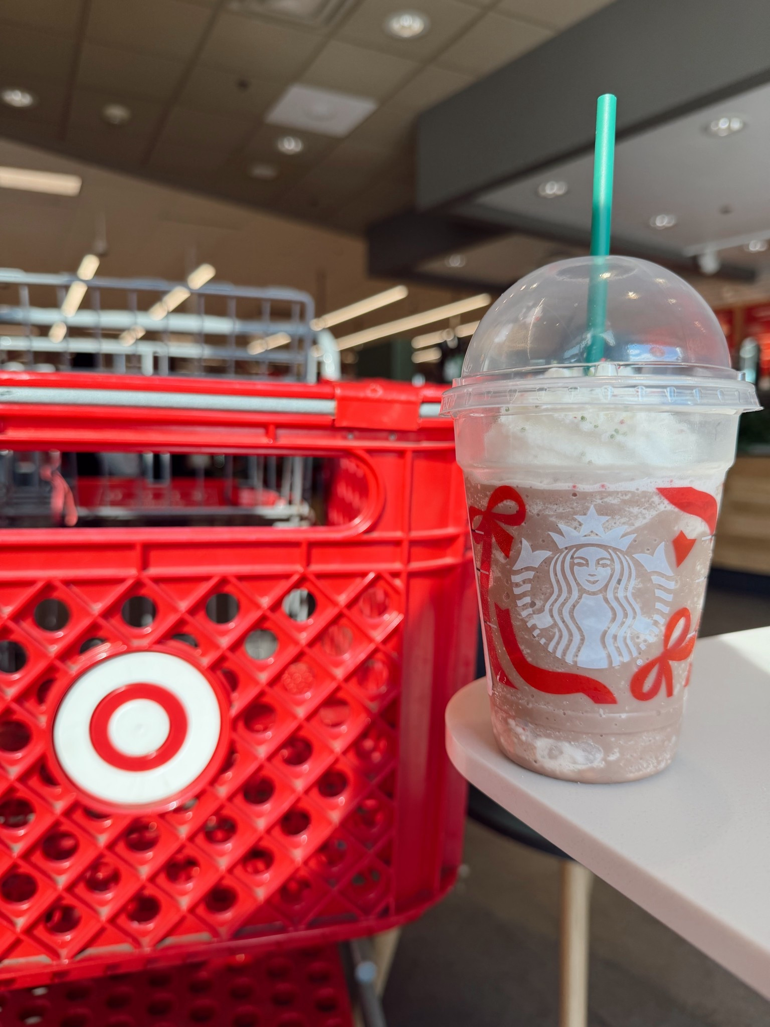 #ad New obsession unlocked: frozen peppermint hot chocolate from the Starbucks inside Target. #starbuckscreator #targetpartner #target @starbucks @target 

#LTKGiftGuide #LTKHoliday