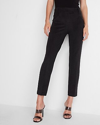 Mid Rise Flannel Knit Ankle Pant | Express