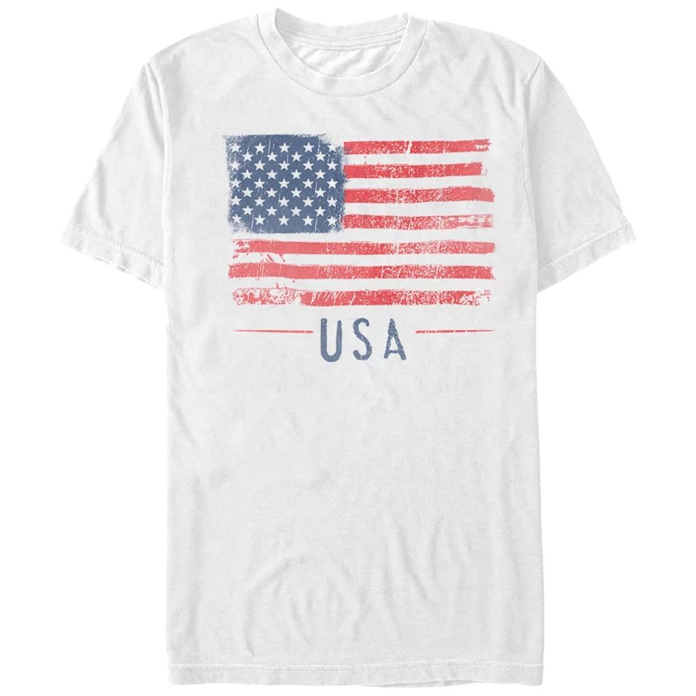 Men's Lost Gods Fourth of July  USA Flag Freedom  Graphic Tee White Large - Walmart.com | Walmart (US)