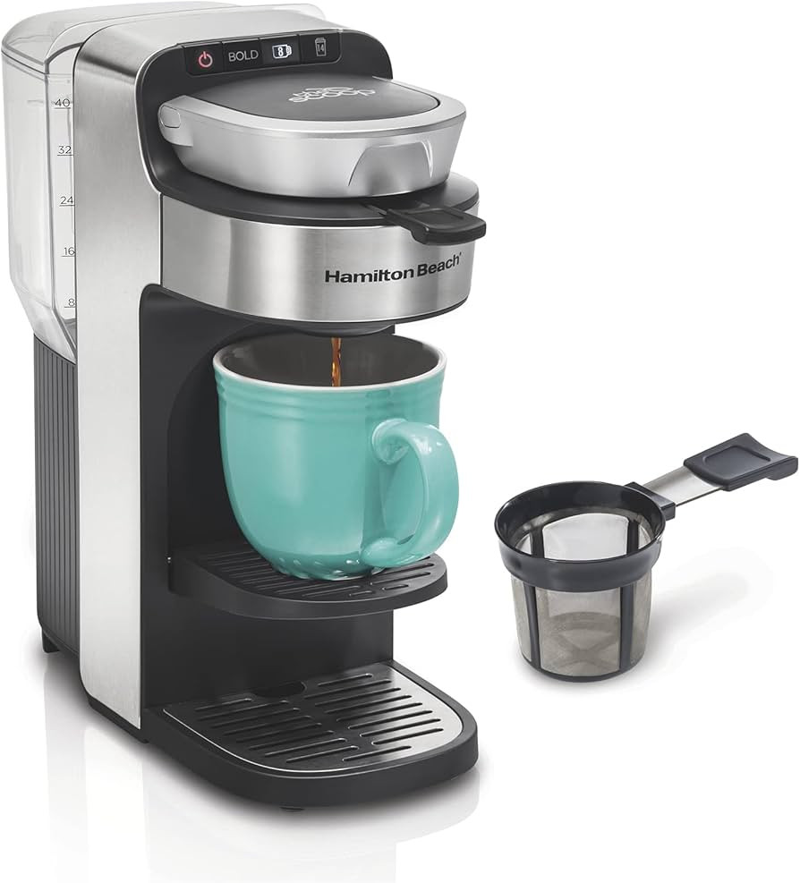 Hamilton Beach The Scoop Single Serve Coffee Maker & Fast Grounds Brewer for 8-14oz. Cups, Brews ... | Amazon (US)
