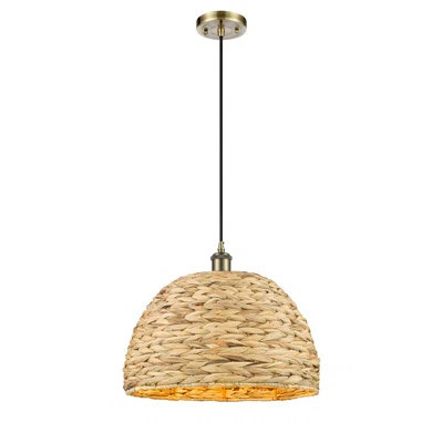 Malaga Woven Rattan 1 Light Cord Hung Pendant | Wayfair North America