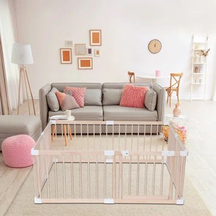 Kingway INC Baby Wooden Playpen In White | Wayfair | Wayfair North America