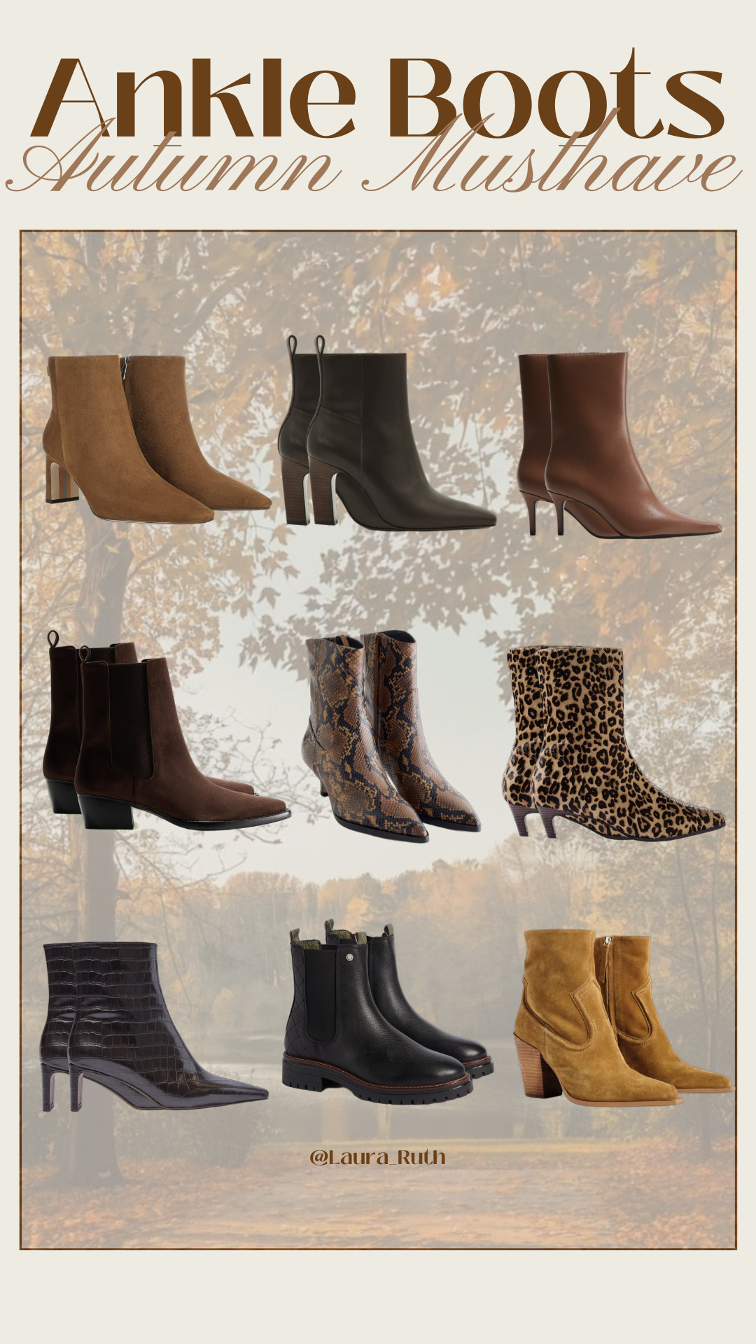 Autumn ankle boots are here! From classic tan suede and sleek black styles to statement snake print and leopard, these are the boots I’m eyeing for the new season 🤎 Which pair is your favourite?  

 #LTKuk #LTKautumn #LTKshoes