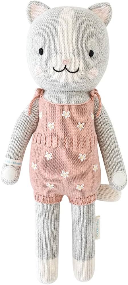 cuddle + kind Daisy The Kitten Little 13" Hand-Knit Doll – 1 Doll = 10 Meals, Fair Trade, Heirl... | Amazon (US)