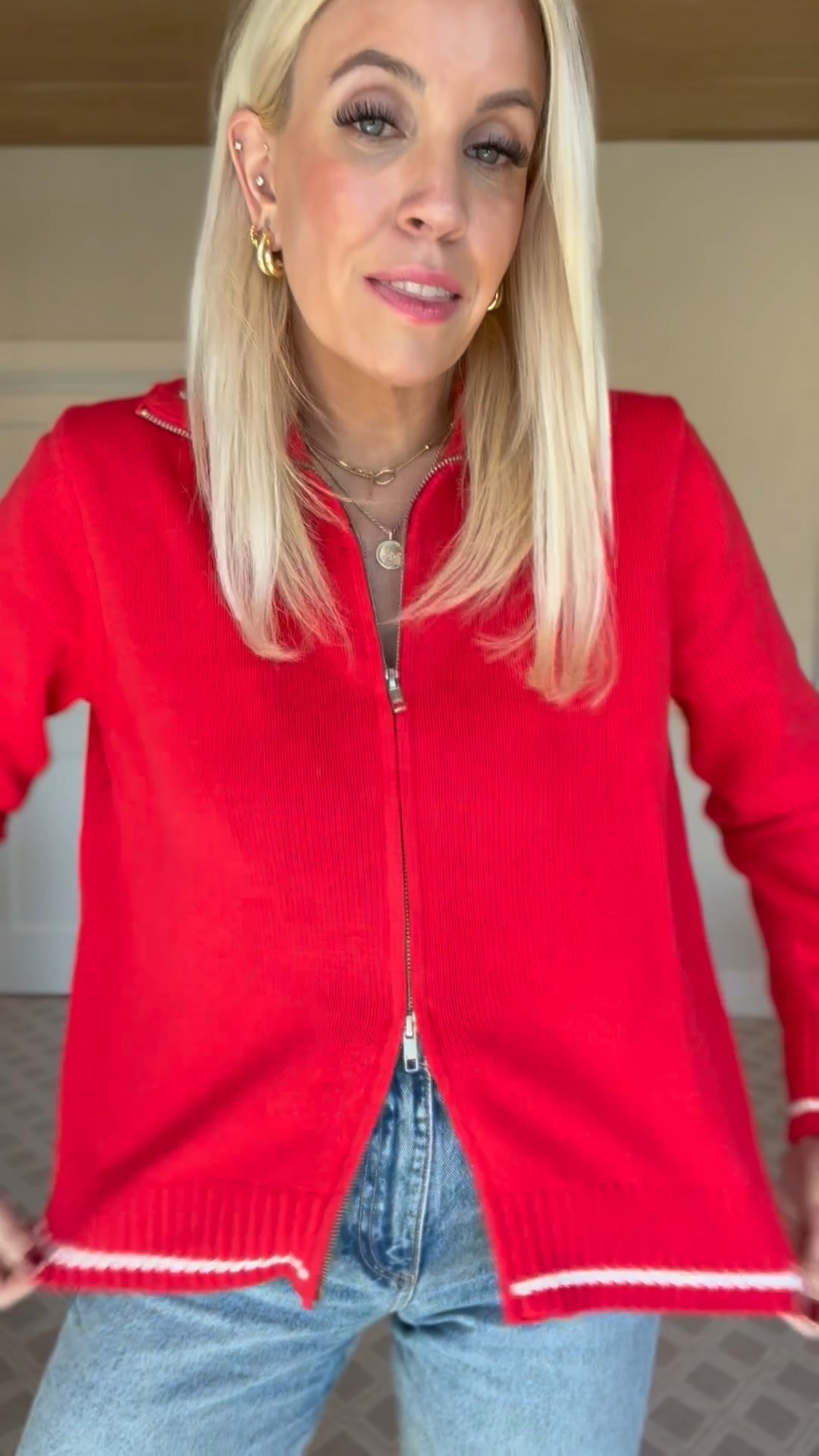 Double zipper sweater from Walmart that is super on trend! I sized up to a Large!

#LTKgrwm #LTKootd #LTKFindsUnder50