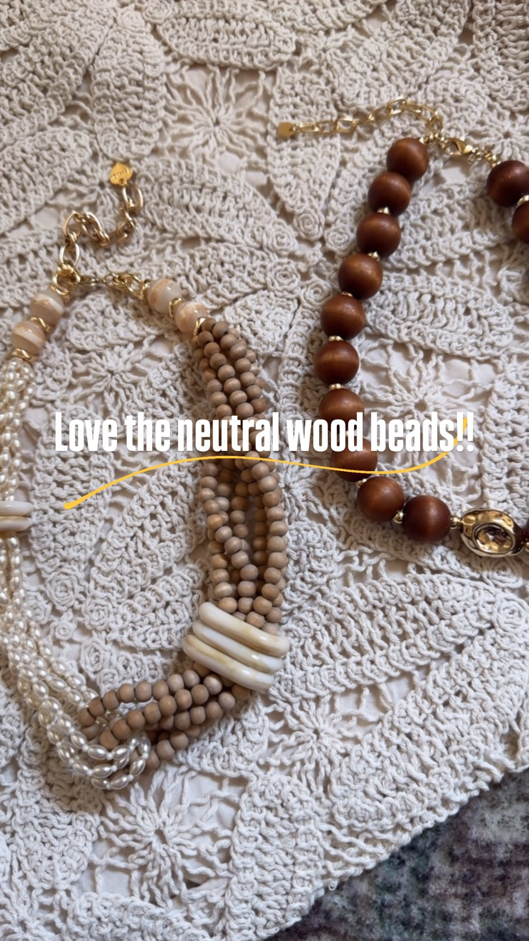 Summer bead necklaces. Summer trends. Wood bead necklaces.

#LTKSeasonal #LTKOver40
