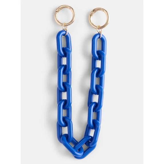 No Boundaries Women’s Game Day Chain Swag Charm, Cobalt | Walmart (US)