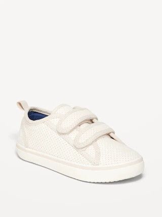 Unisex Perforated Faux-Suede Double-Strap Sneakers for Toddler | Old Navy (US)