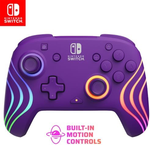 PDP Gaming Afterglow Wave Wireless Nintendo Switch Pro Controller - Officially Licensed, Nintendo... | Amazon (US)