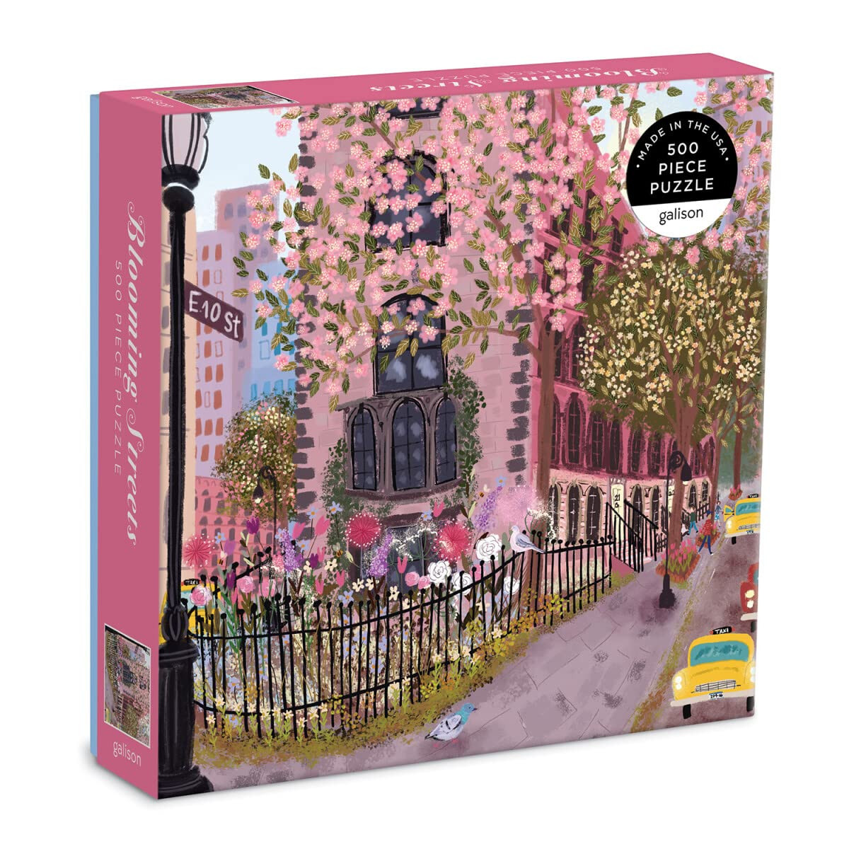 Blooming Streets 500 Piece Puzzle from Galison - Beautifully Illustrated Jigsaw Puzzle of a Local... | Amazon (US)