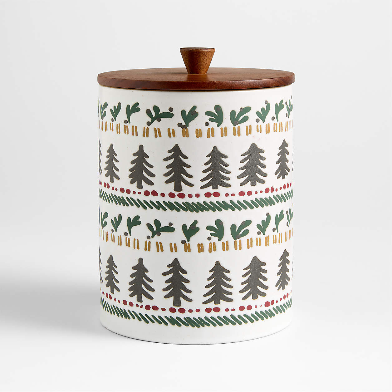 Nordic Fair Isle Cookie Jar | Crate & Barrel | Crate & Barrel
