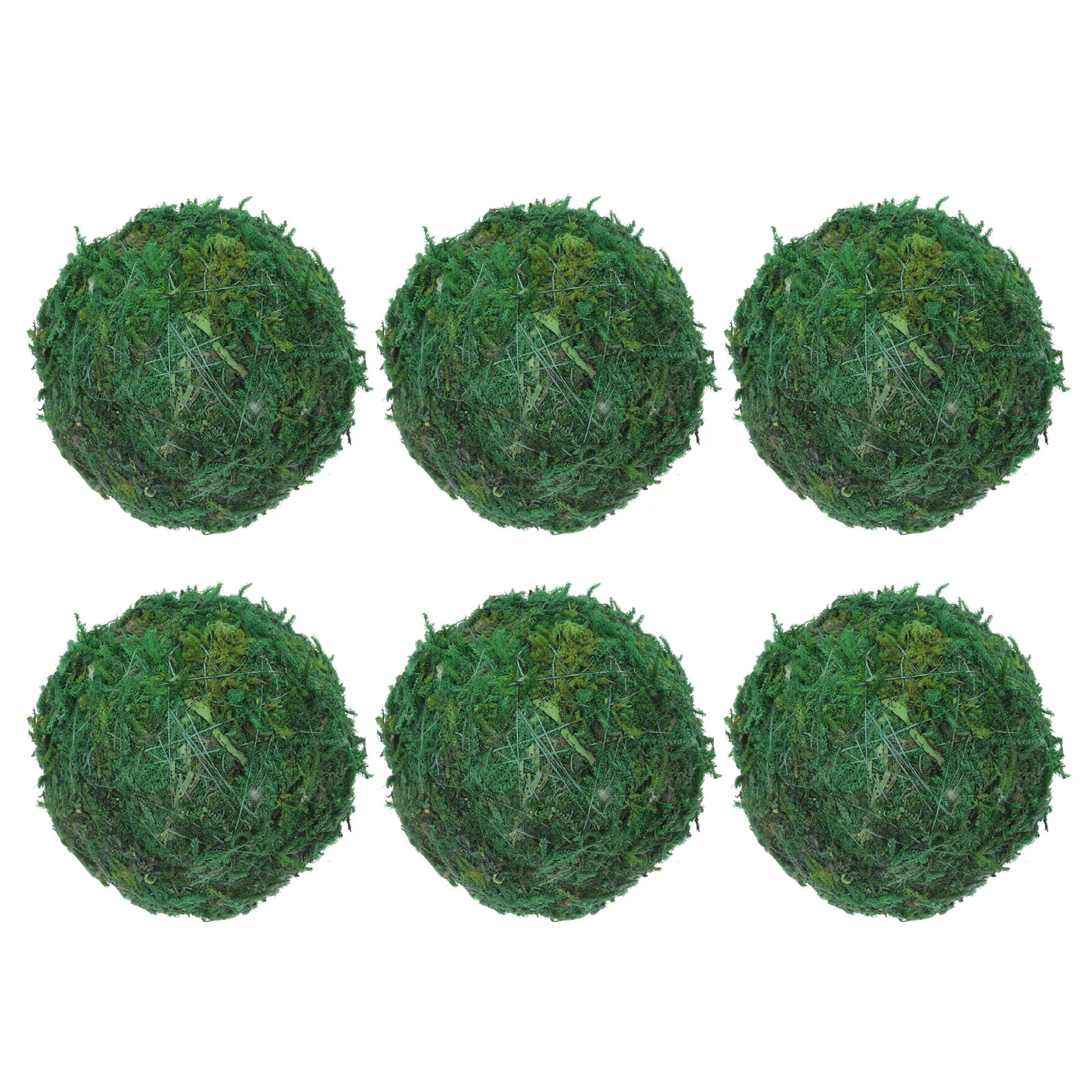 Unique Bargains 6pcs Moss Balls 2.4 Inch Green Decorative Moss Balls for Centerpiece Bowls Vase Fillers Home Decor one_size | S25093001UX6610 | Lowe's