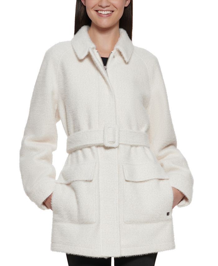 Calvin Klein Women's Belted Shirt Jacket, Created for Macy's & Reviews - Coats & Jackets - Women ... | Macys (US)