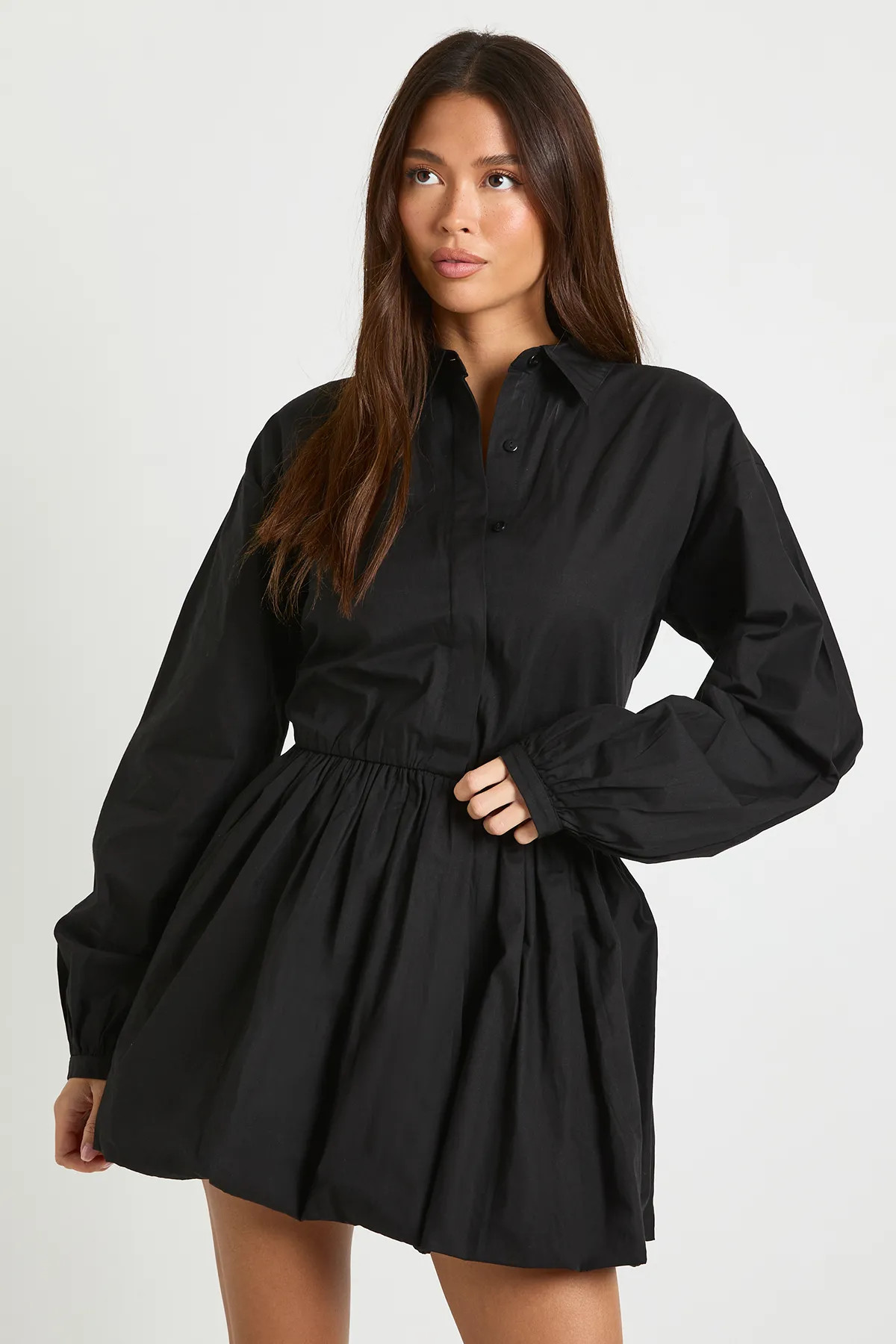 Puffball Shirt Dress | boohoo (US & Canada)
