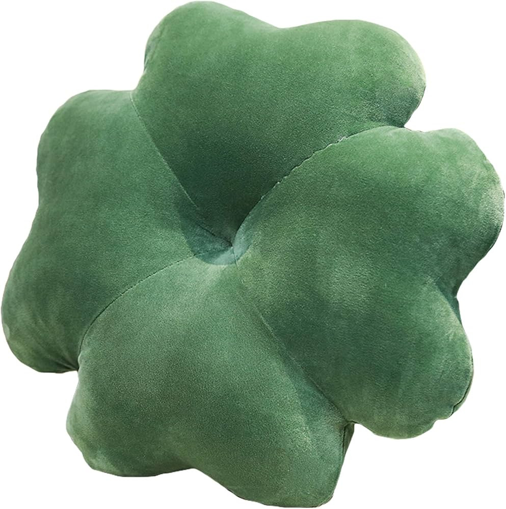 KEZHUYING Four-Leaf Clover Pillow Household Throw Pillow Decoration (Green) | Amazon (US)