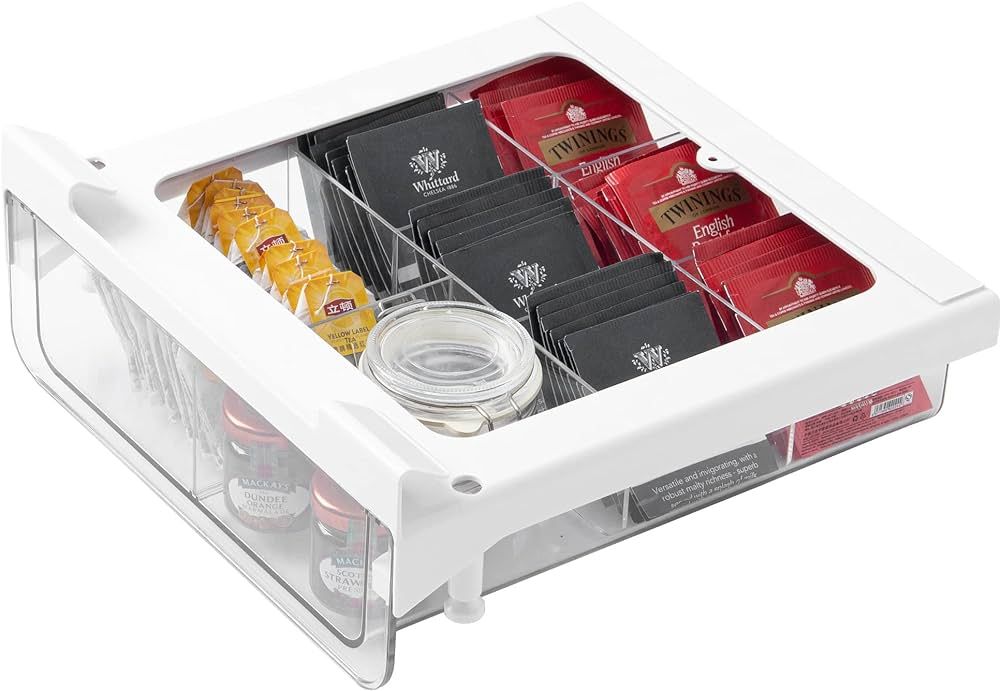 vacane Under Shelf Pull Out Drawer with Removable Divider, Tea Bag Organizer Cupboard Drawer Unde... | Amazon (US)