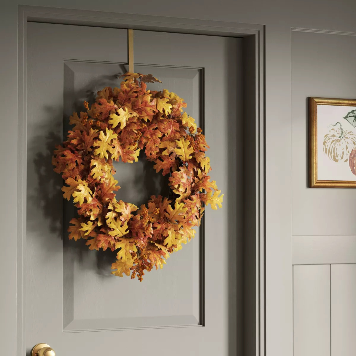 Oak Leaf Fall Wreath - Threshold™ | Target