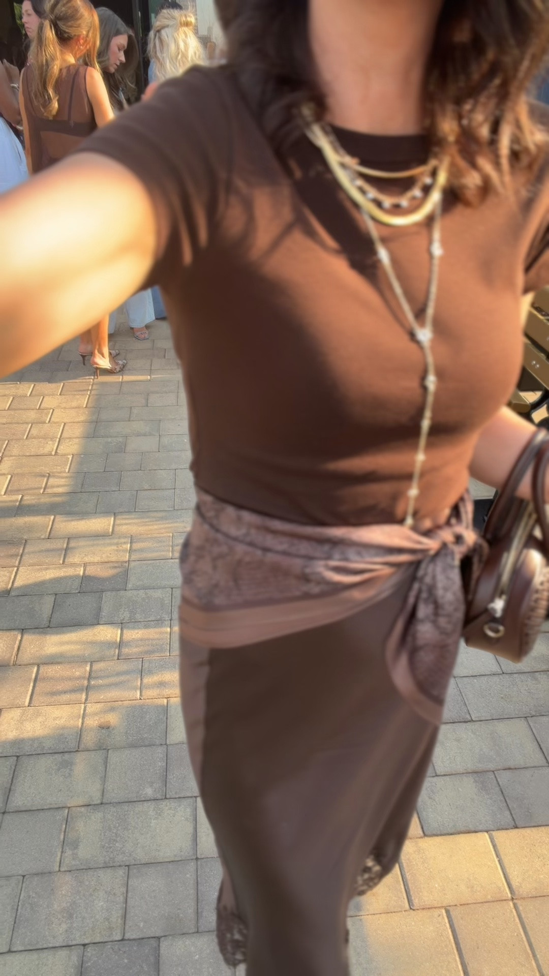 Small in the cropped brown tee. The fabric is luxurious. You can size up if you want a looser fit. 

Small in the skirt. Now on sale. 

Love this for date night too.

#LTKCon #LTKootd #LTKWorkwear
