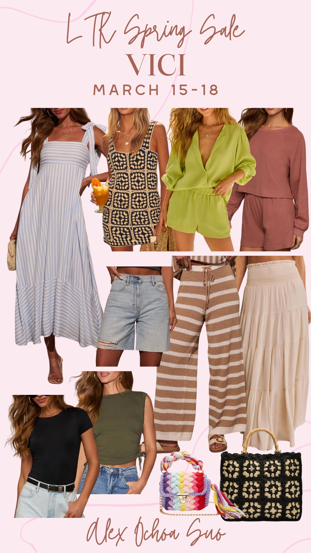 LTK spring sale: Vici
Make sure to shop in the LTK app to get the exclusive code! 

Women’s fashion, spring fashion, spring style, spring outfits, spring outfit inspo, trendy fashion, chic style, vacation outfit, resort wear, LTK spring sale, sale alert, Vici 



#LTKStyleTip #LTKSeasonal #LTKSpringSale