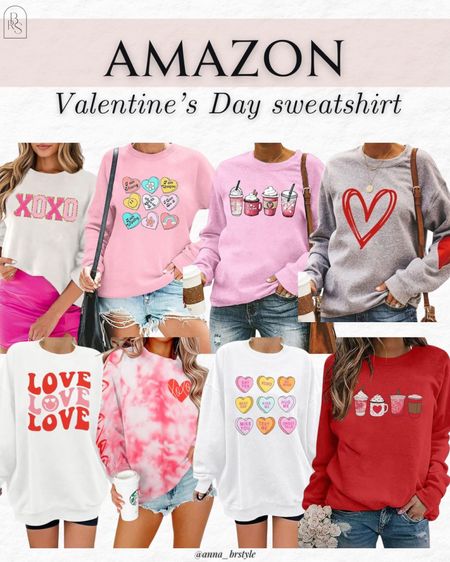 Amazon Valentine's Day sweatshirt, Valentine's Day sweatshirts, Valentine's Day outfit 

#LTKfindsunder100 #LTKfindsunder50